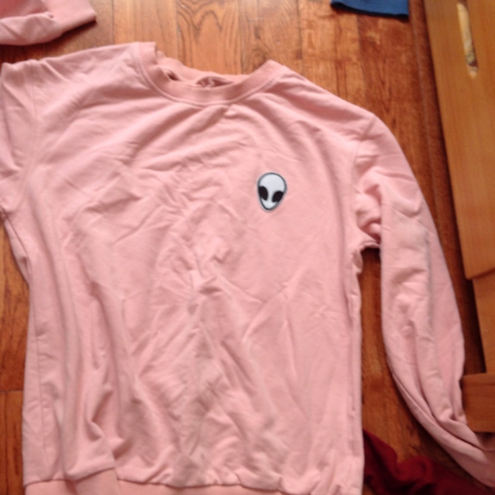 Cute pink alien sweater/ pullover
